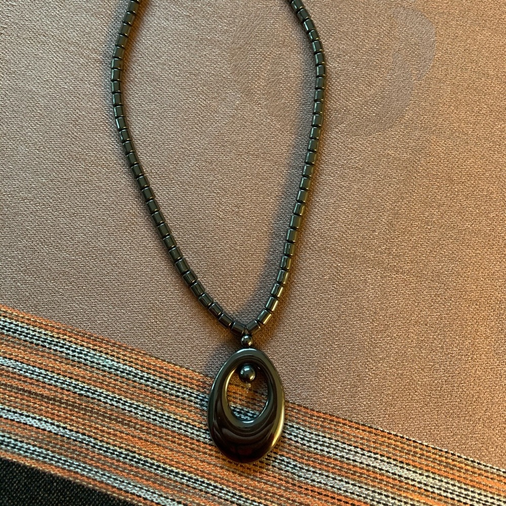Genuine Hematite Stone Necklace